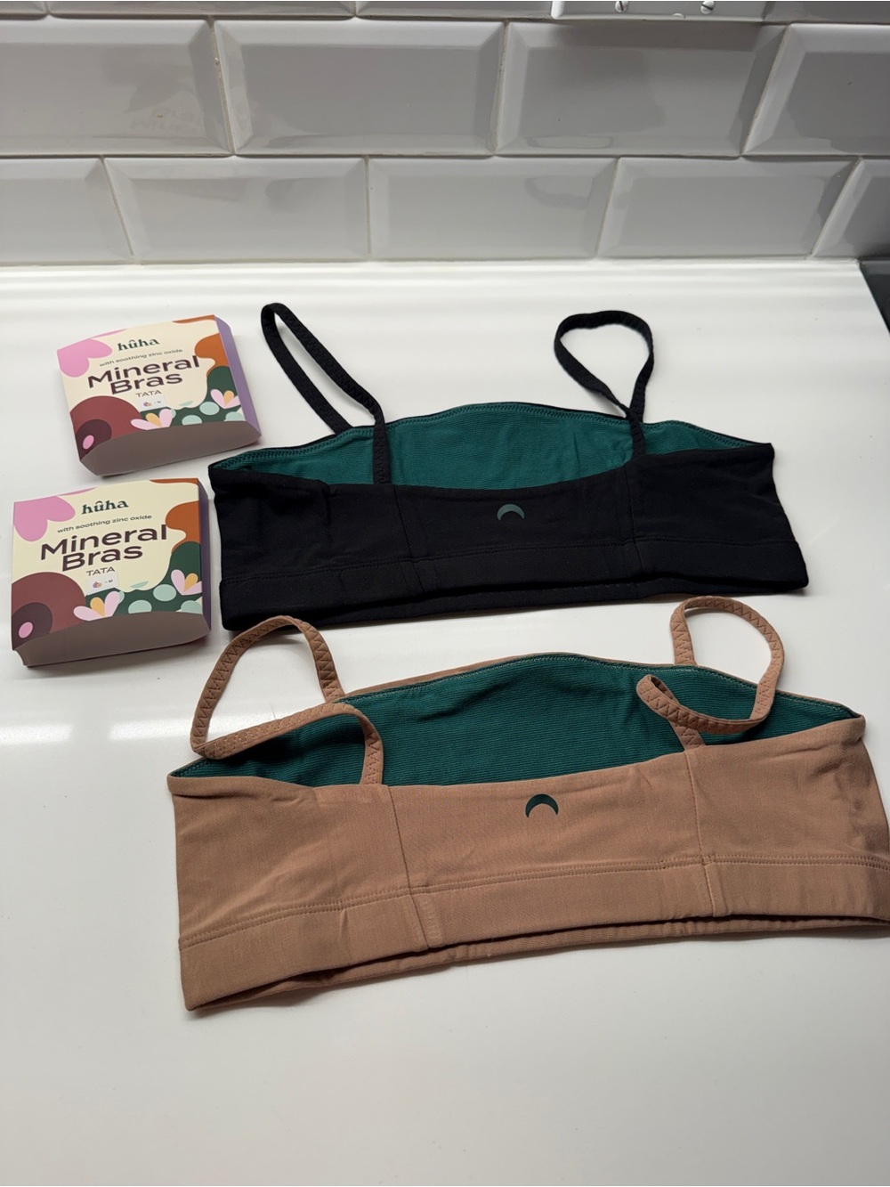 Huha Mineral Tata Bralette - Black and Tan